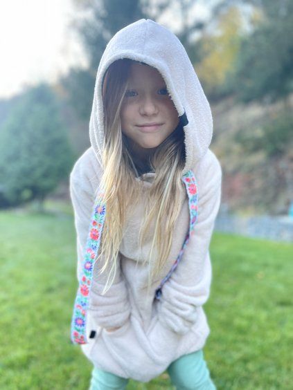 Hřejivá DÍVČÍ mikina FLEECE HOODIE Folklor