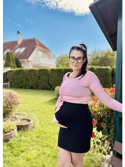 "KOMBINUJ" Light Pink na zavazování  DLOUHÝ RUKÁV - Maminka (POUZE VRCHNÍ DÍL)