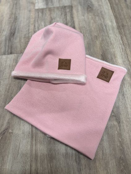 Hřejivé zimní čepice/tunely WARMKEEPER CREAMY PINK - Maminka / Děti