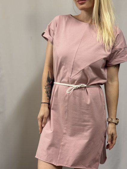 DÁMSKÉ ŠATY S ROZPARKY PINK