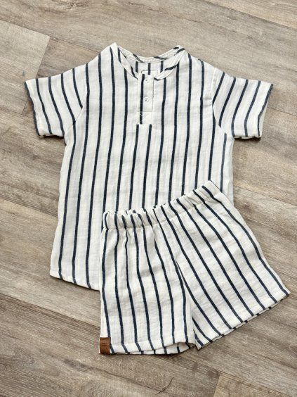 Mušelínkový set SCANDIC STRIPES - Chlapeček