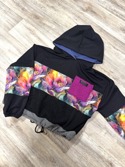 Dámská PATCHWORK Oversize Hoodie 25