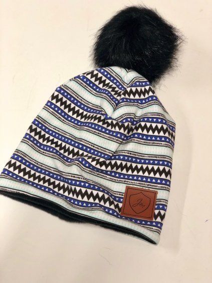 Spadlá čepice s bambulí INDIANS - Maminka / Děti