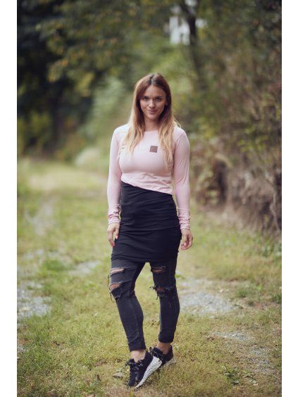 "KOMBINUJ" II. CROSS LIGHT PINK (dlouhý rukáv) - Maminka (POUZE VRCHNÍ DÍL)