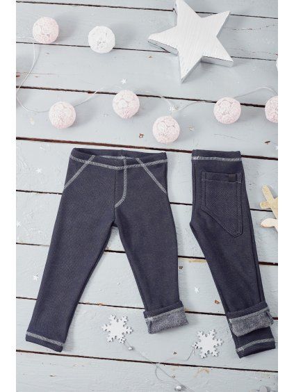 Hřejivé zimní TERMO LEGÍNY DENIM - Holčička / Chlapeček