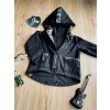 Softshell bunda s fleecem Black ARMY s pruhem na zádech - Chlapeček