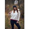 CROP OVERSIZE mikina z warmkeeperu RAINBOW  - Dámská