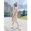 Dlouhý žebrovaný cardigan BEIGE - Holčička