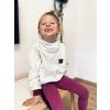 CROP OVERSIZE mikina z warmkeeperu RAINBOW - Holčička