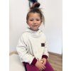 CROP OVERSIZE mikina z warmkeeperu RAINBOW - Holčička