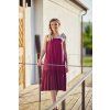 DÁMSKÉ SPLÝVAVÉ Šaty JAKOMAMA CZ VIOLET (vhodné jako těhotenské)