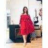 DÁMSKÉ Šaty OLIVIA RED mušelín (vhodné jako těhotenské)