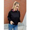 Dámská CROP OVERSIZE mikina SHINY BLACK
