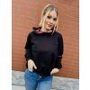 Dámská CROP OVERSIZE mikina SHINY BLACK