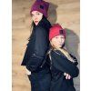 Dívčí CROP OVERSIZE mikina SHINY BLACK