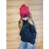 Dívčí CROP OVERSIZE mikina SHINY BLACK