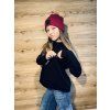 Dívčí CROP OVERSIZE mikina SHINY BLACK