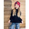 Dívčí CROP OVERSIZE mikina SHINY BLACK