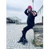 Dámská Kojicí mikina se skrytým zipem HOODIE SHINY Black