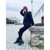 Dámská Kojicí mikina se skrytým zipem HOODIE SHINY Black