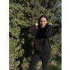 Dámská Kojicí mikina se skrytým zipem HOODIE SHINY Black