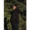 Dámská Kojicí mikina se skrytým zipem HOODIE SHINY Black