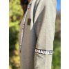 Dámská mikina s postranními zipy MADRID GREY MELANGE SHORT  (mikina vhodná na kojení i jako těhotenská)