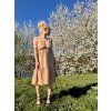 DÁMSKÉ Šaty VAMP DEMI LONG BEIGE SHIMMER mušelín