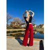 Dámské elegantní kalhoty BUSINESS KARMIN RED SHORT