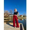Dámské elegantní kalhoty BUSINESS KARMIN RED SHORT