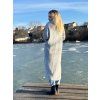 DÁMSKÝ OVERSIZE kabát MELANGE GREY Long