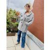 DÁMSKÝ OVERSIZE kabát MELANGE GREY Short