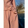 DÁMSKÝ OVERSIZE kabát GARDEN of ROSES Light Pink LONG