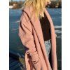 DÁMSKÝ OVERSIZE kabát GARDEN of ROSES Light Pink LONG