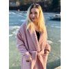 DÁMSKÝ OVERSIZE kabát GARDEN of ROSES Light Pink LONG