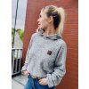 Dámská CROP OVERSIZE mikina MELANGE GREY