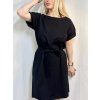 DÁMSKÉ KOJICÍ ŠATY SE ZIPY A ROZPARKY BLACK