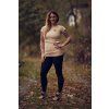 Kojící tričko BEIGE Organic - Maminka (krátký rukáv)